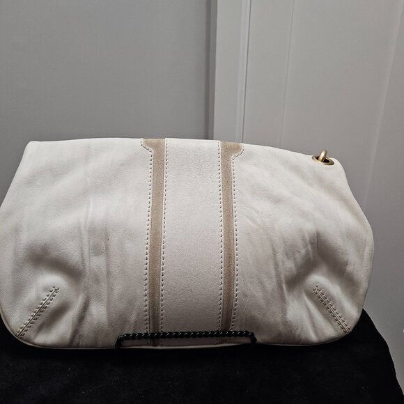 Jimmy Choo White Clutch with Gold Accents - Picture 2 of 16